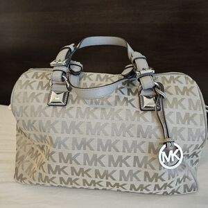 Michael Kors Gray Signature Satchel